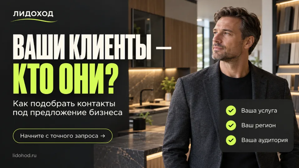 Контакты потенциальных клиентов: как найти аудиторию под ваше предложение